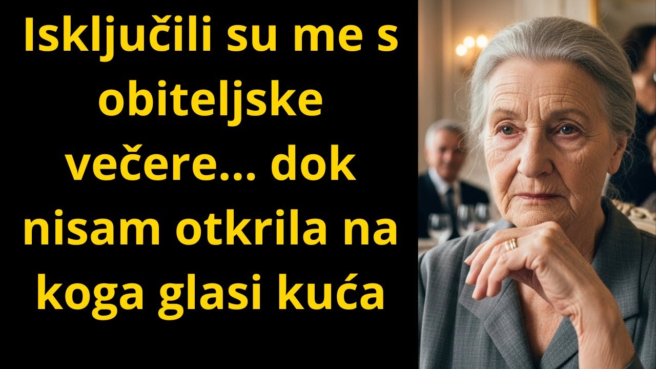 Isključili su me s obiteljske večere… dok nisam otkrila na koga glasi kuća