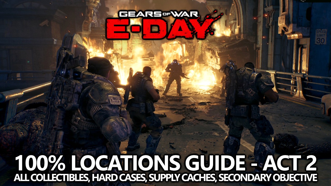 Gears of War: E-Day &mdash; Акт 2: Полный гайд по локациям (100%) &mdash; Коллекционные предметы, кейсы, тайн...