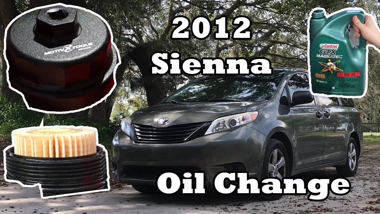 2012 Toyota Sienna Oil Change (4-Cylinder)