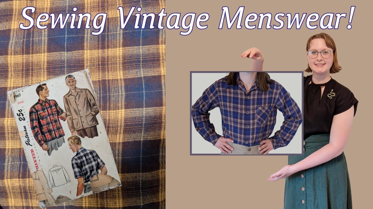 Sewing Up a Vintage Button Up Shirt For My Husband With Simplicity 1961