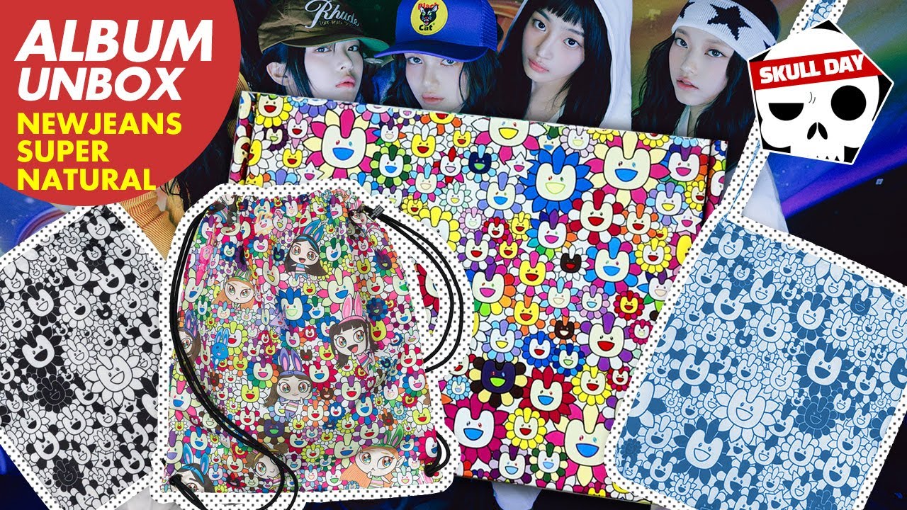 🌸UNBOXING NEWJEANS - Supernatural, Right Now🌸MURAKAMI Drawstring Bag, Cross Bag Album Reaction 뉴진스앨범