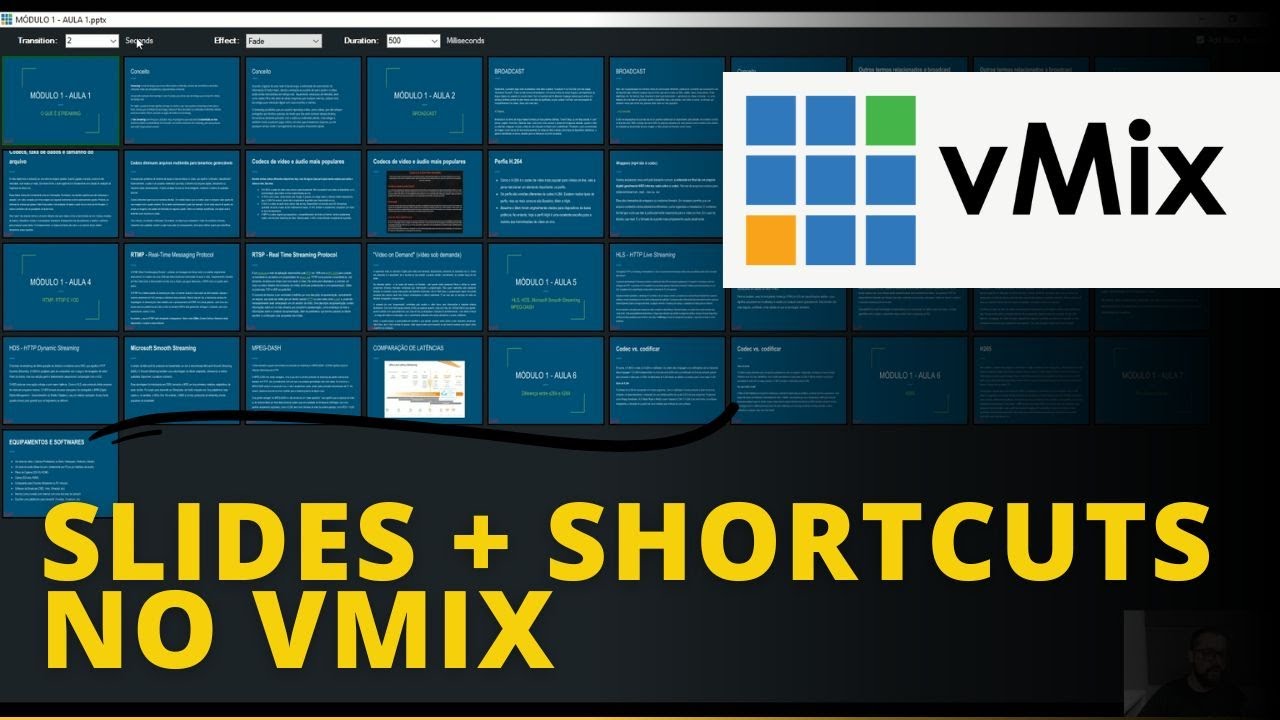 SLIDES + SHORTCUTS NO VMIX