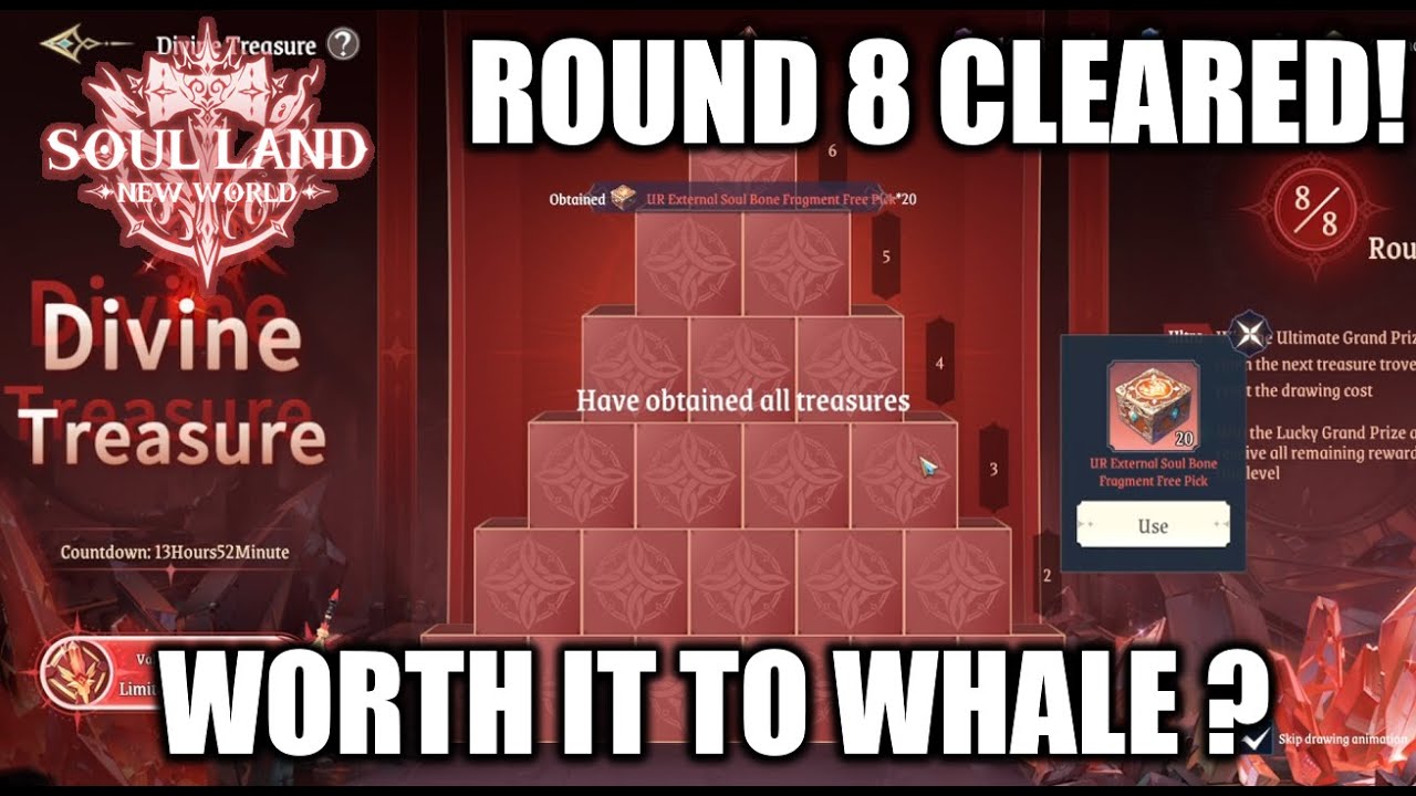 WHALE FOR ASURA DIVINE TREASURE ROUND 8 - HOW MUCH DPS UPGRADE ?! | SOUL LAND: NEW WORLD