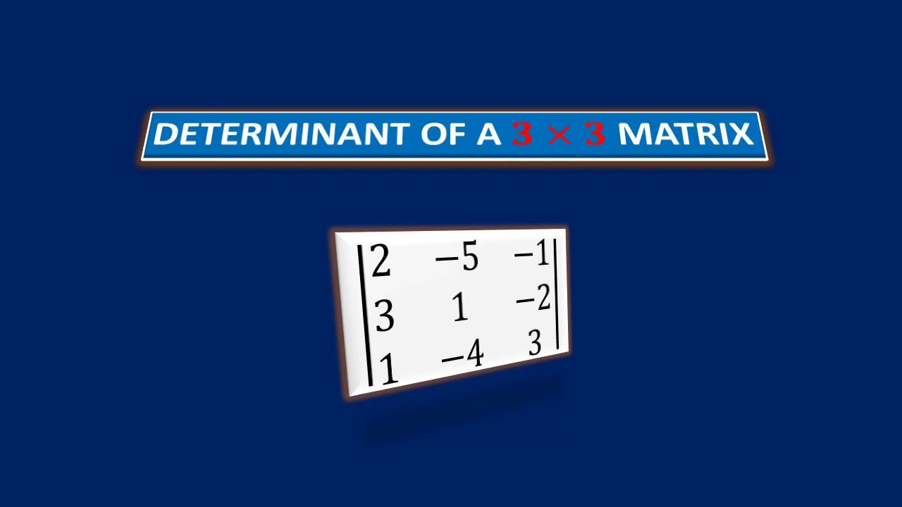 DETERMINANT OF A 3 X 3 MATRIX USING LAPLACE EXPANSION