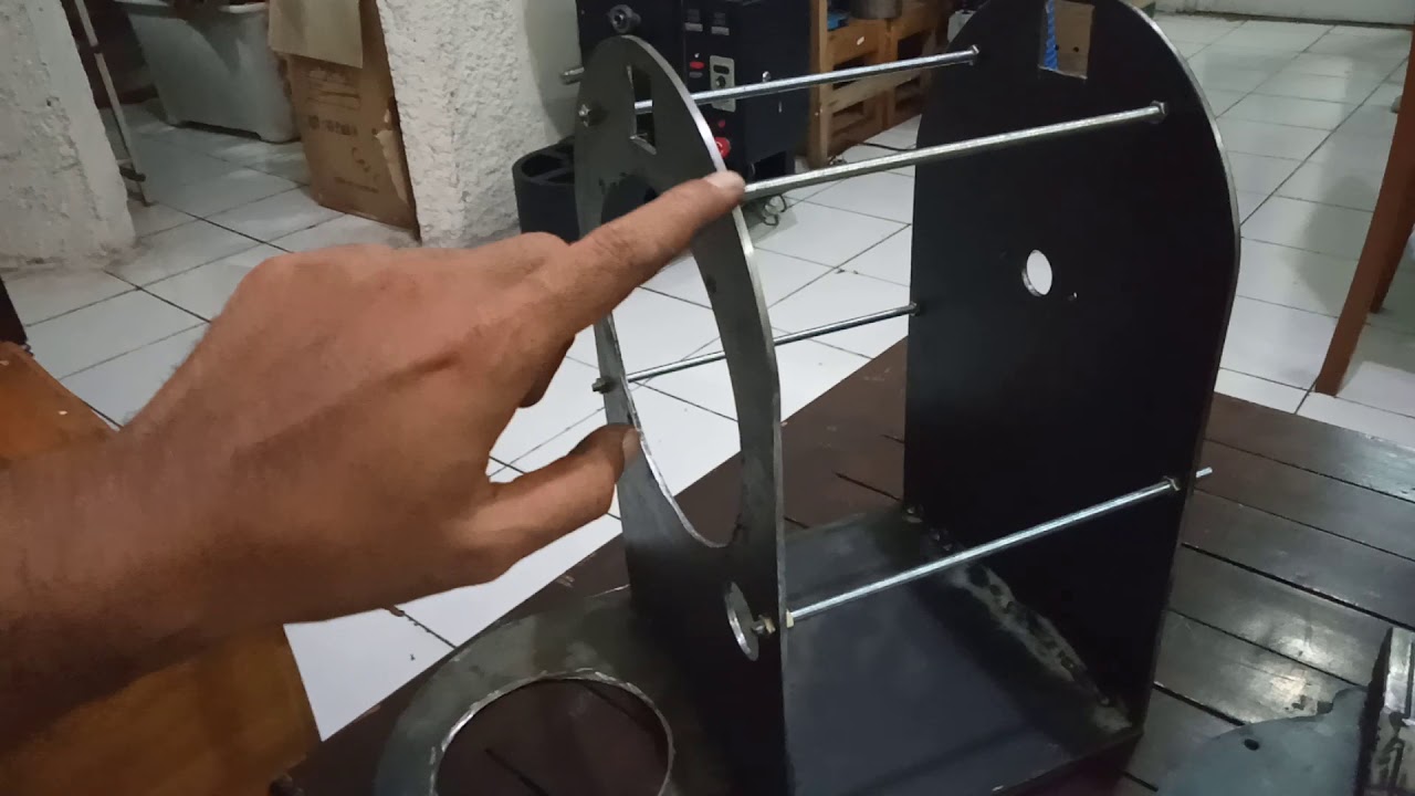 Pengenalan rangka utama mesin roasting sangtra 500 gram