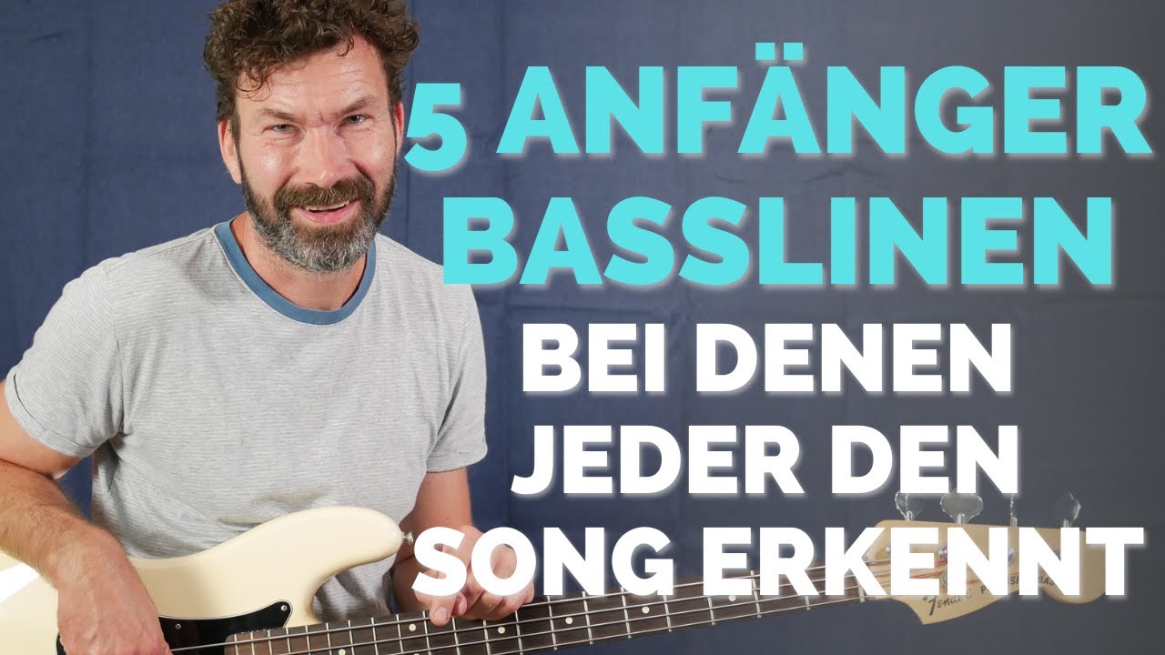 5 Anfänger Basslinien bei denen jeder den Song erkennt