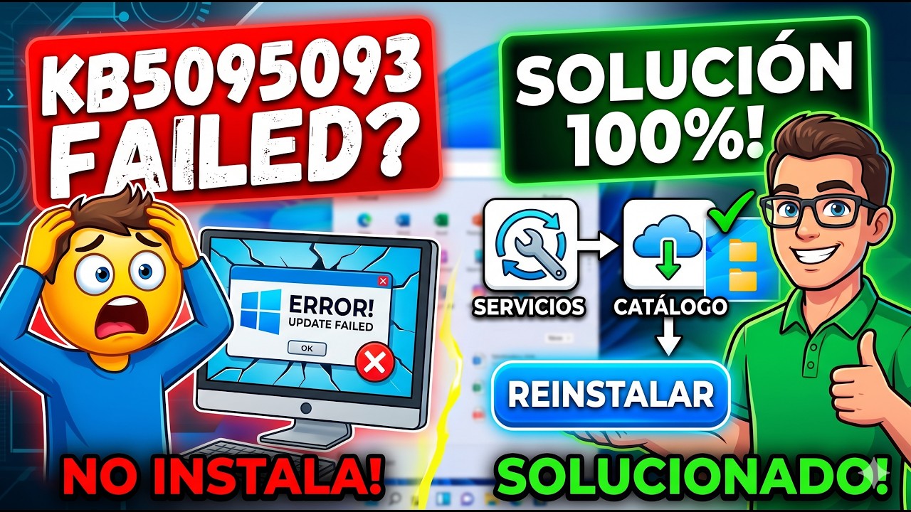 C&oacute;mo Solucionar Error KB5095093 en Windows 11 (No instala)