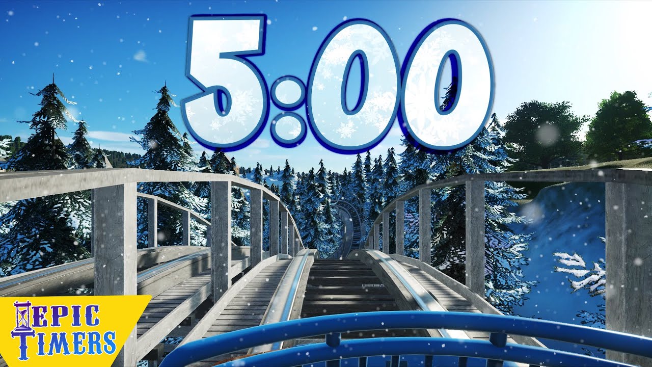 5 Minute Timer Winter Roller Coaster with relaxing music