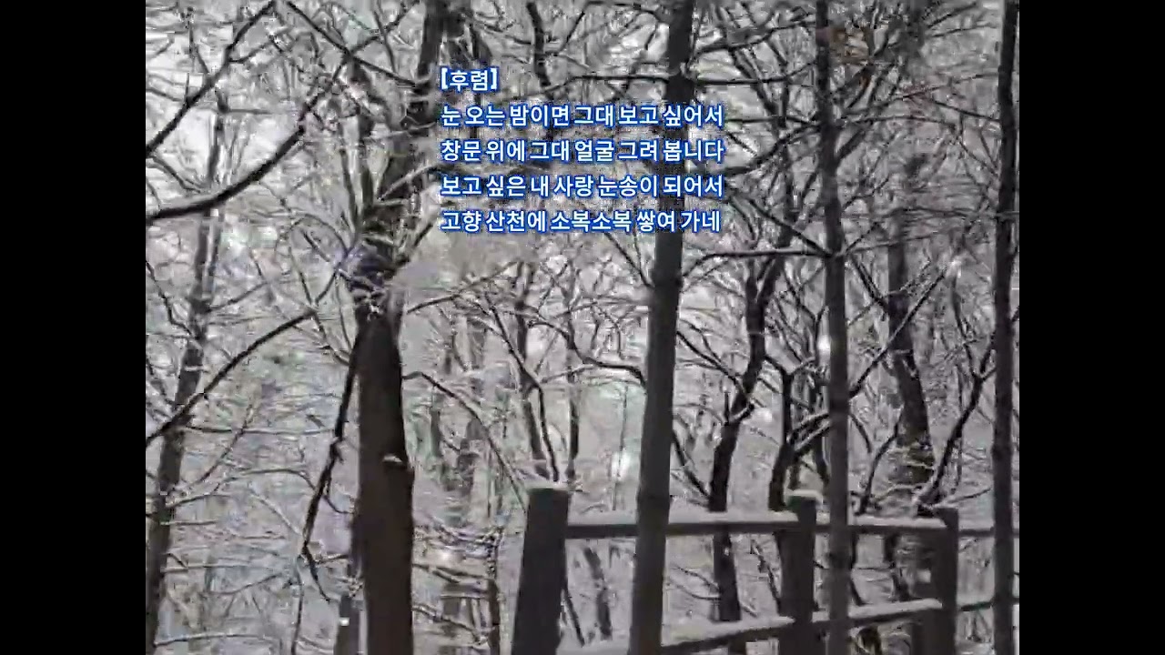 고향 산천에 눈이 내리네[발라드 남]@지금 이 순간, 누군가가 사무치게 그리운 당신에게 이 노래를 바칩니다.