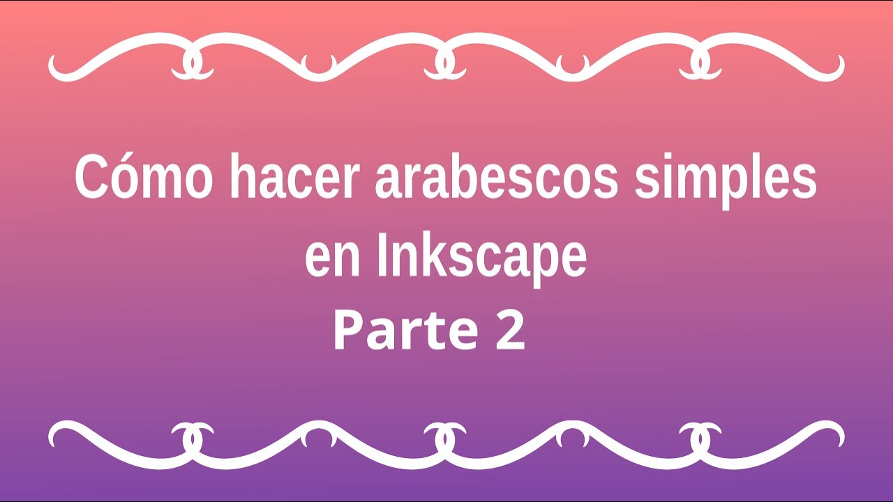 Cómo hacer arabescos simples en Inkscape -  Parte 2 #tutorialinkscape #arabescos