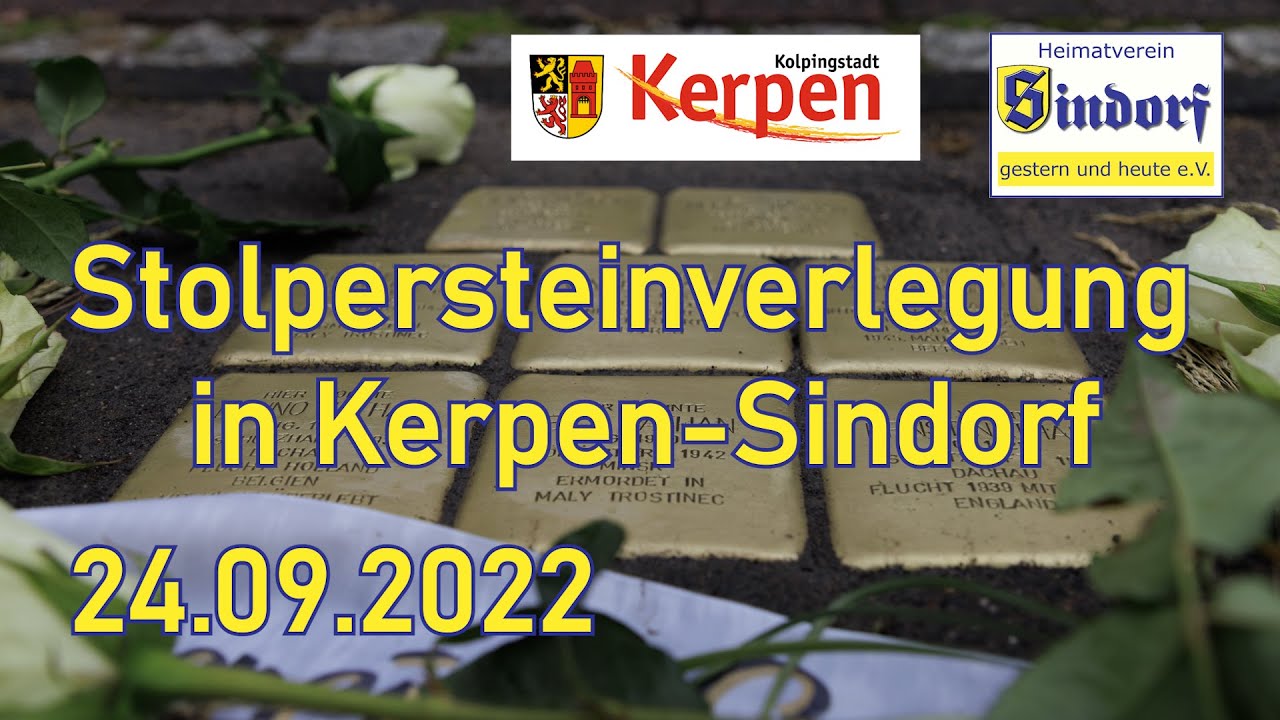 Stolpersteinverlegung 2022 | Kerpen-Sindorf