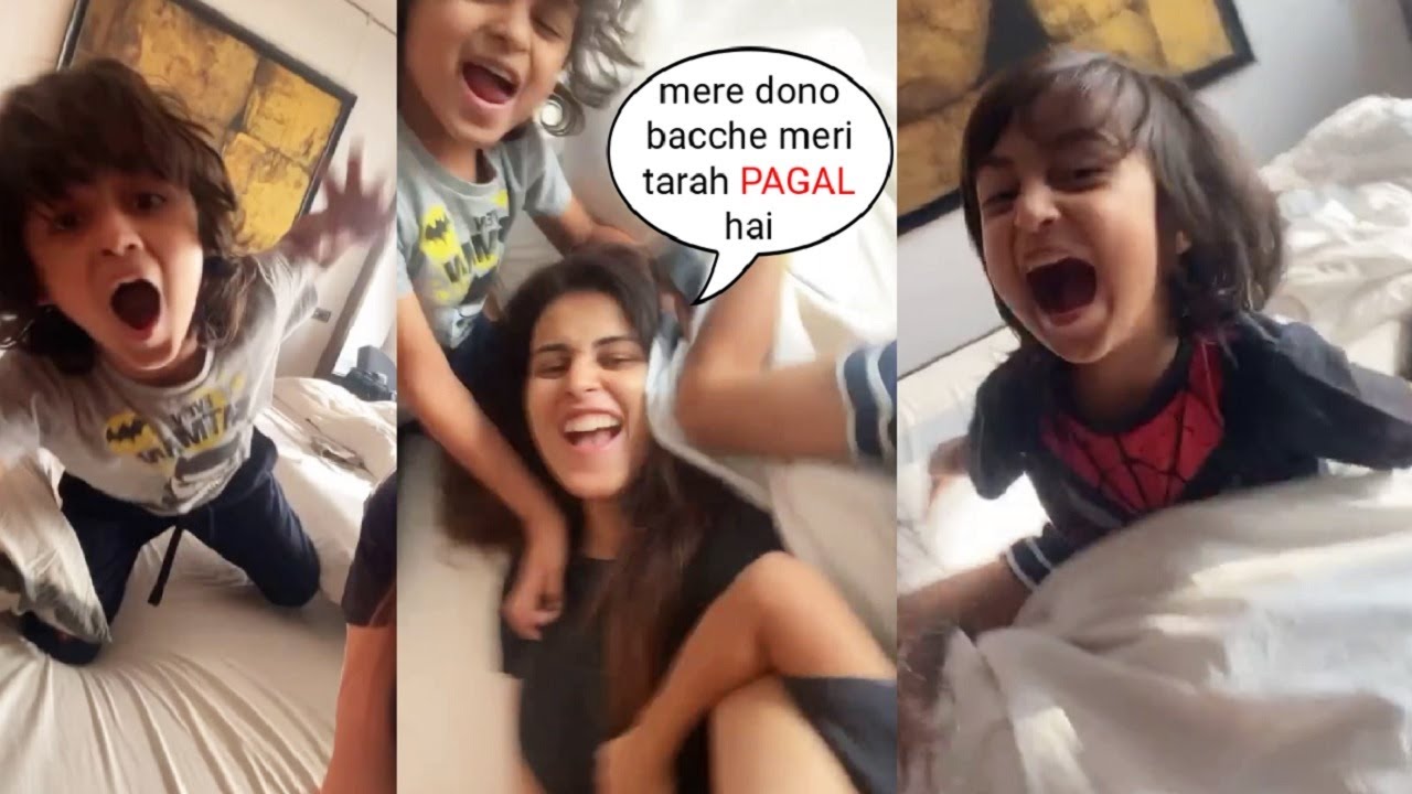 Genelia D'souza Enjoying Crazy Motherhood With Her Sons Riaan And Rahyl Deshmukh