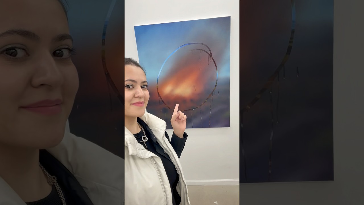 Mirrored oil paintings?!  #art #nyc #newyorkexhibition #jochenm&uuml;hlenbrink  #exhibition #germanartist
