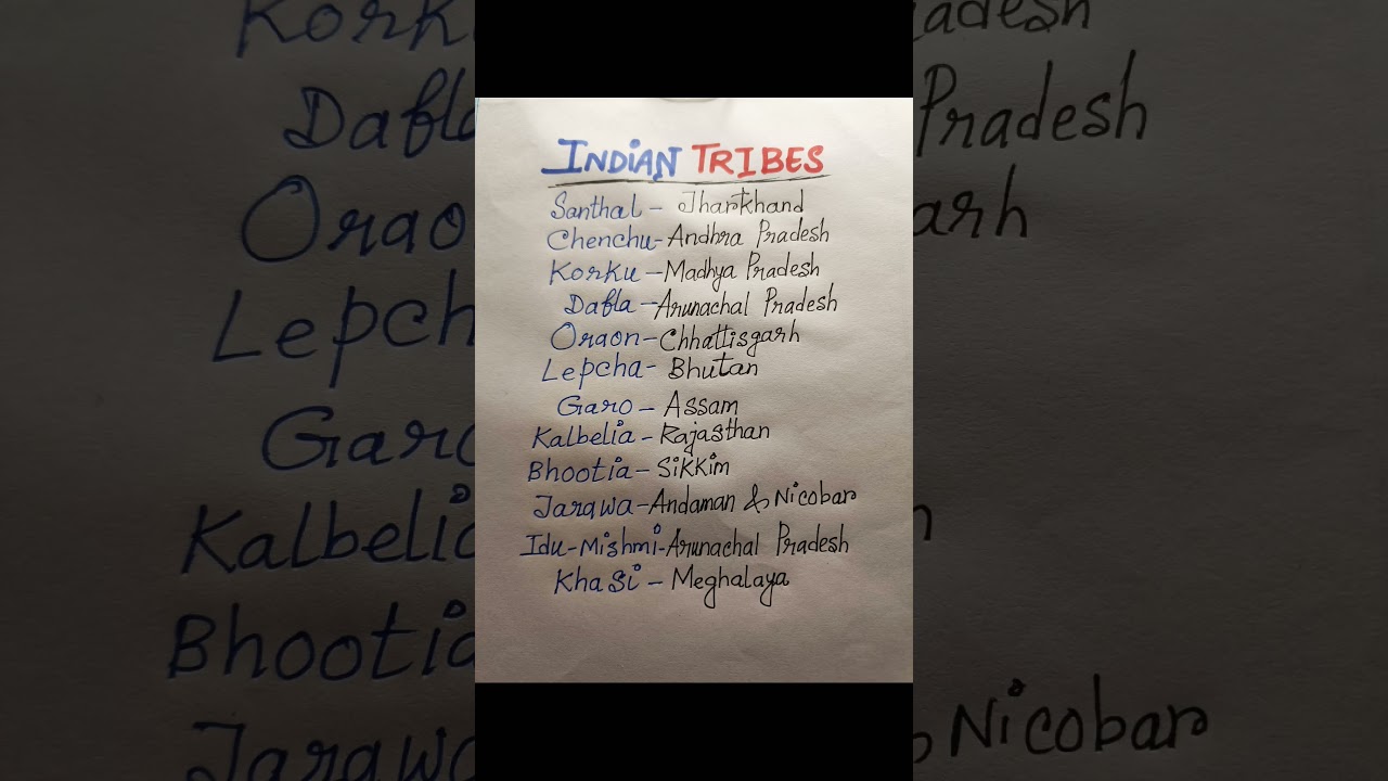 Tribes in India with states | State wise tribes #shorts #gk #gkshorts #tribes #trending #states