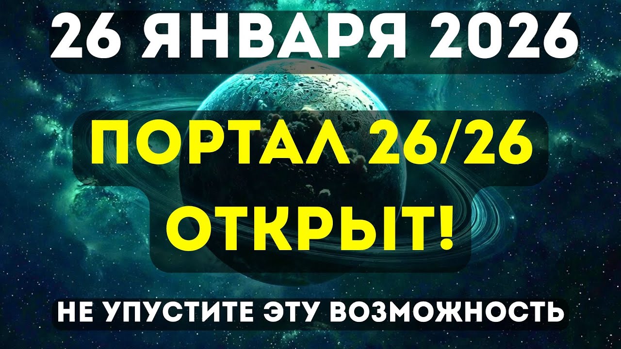 ПОРТАЛ 26/26 ОТКРЫТ ПРЯМО СЕЙЧАС! Уникальная зеркальная дата 2026 — действуйте немедленно!