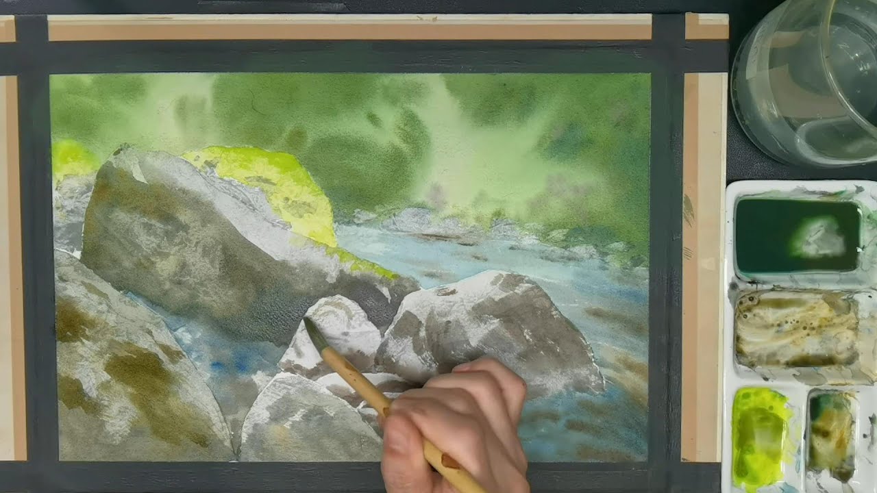 水墨意境 × 水彩通透｜Chinese Ink & Watercolor Landscape Tutorial