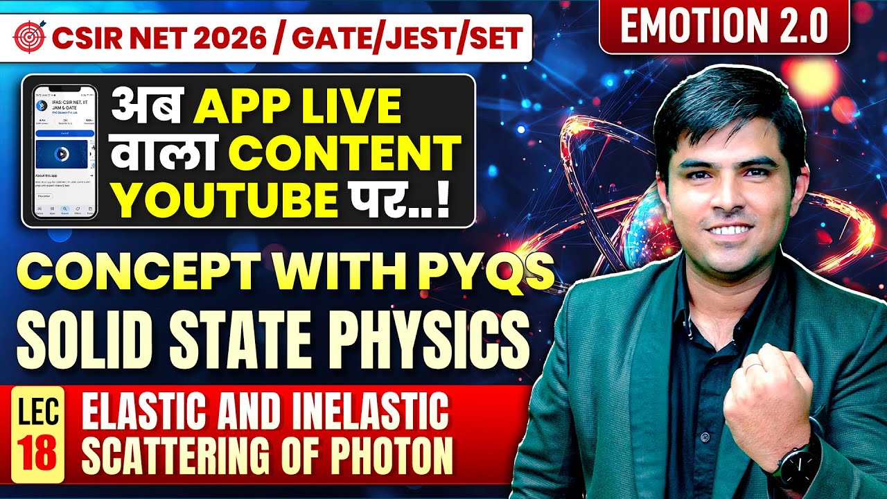 Elastic & Inelastic Scattering of Photon | Solid State Physics | CSIR NET Physics 2026 | IFAS