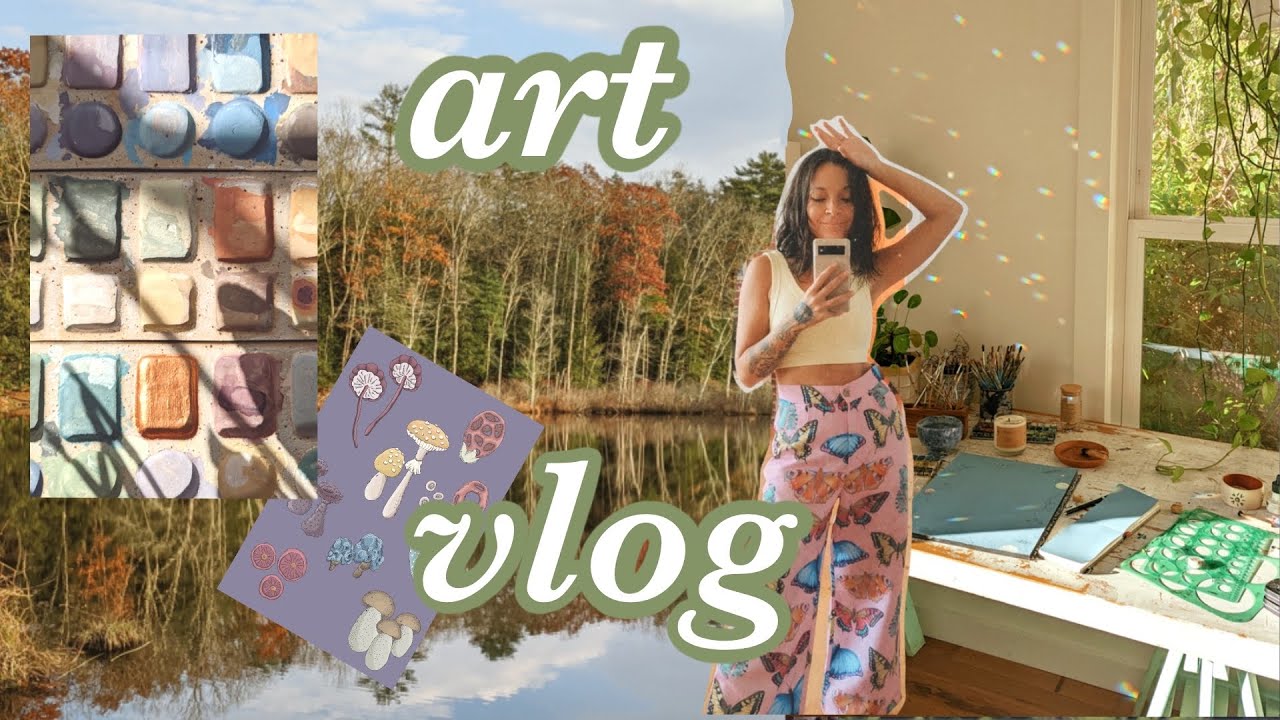 Art Vlog: Flowers under the scope, digital art and packing orders