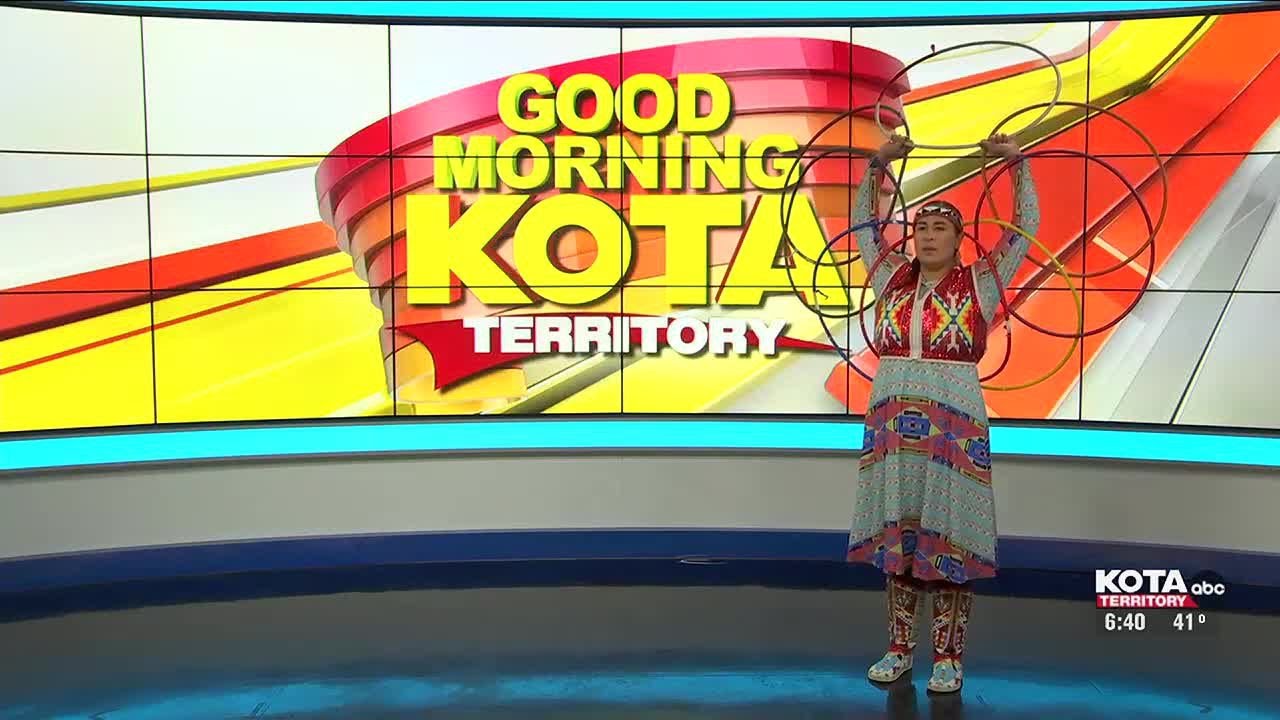 Starr Chief Eagle performs traditional Lakota hoop dance