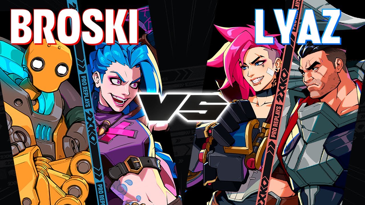 Broski (Jinx-Blitzcrank) vs Lyaz (Vi-Darius) ▰ 2XKO Pro level replays