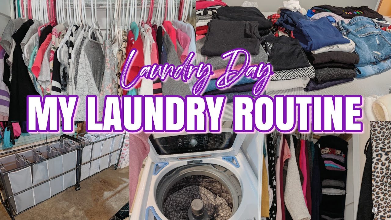 CLEAN WITH ME : MY LAUNDRY ROUTINE : SAHM CLEANING MOTIVATION : @MomLikely