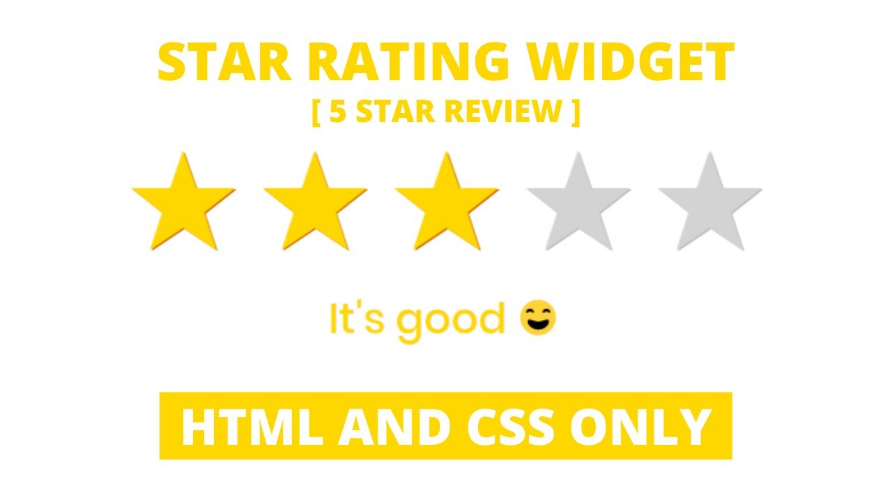 Star Rating Widget using HTML & CSS | CodingNepal