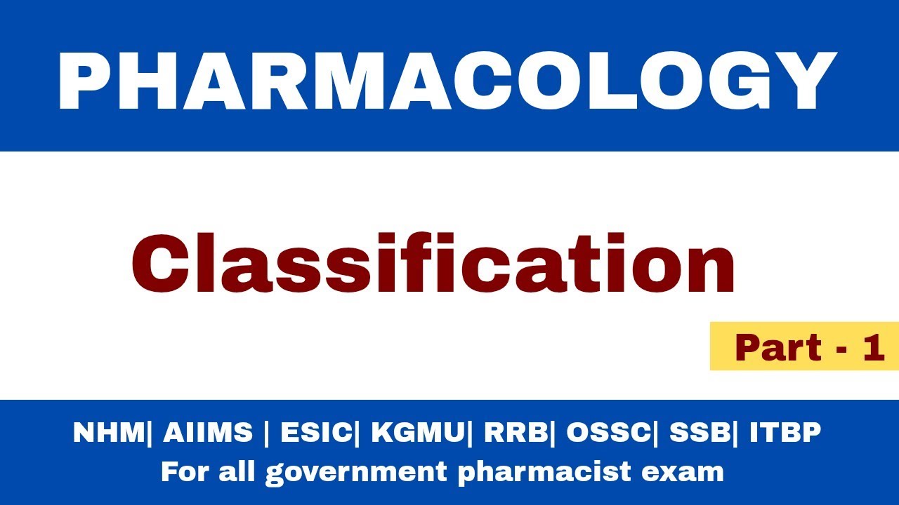 Pharmacology classification|Pharmacology classification part-1