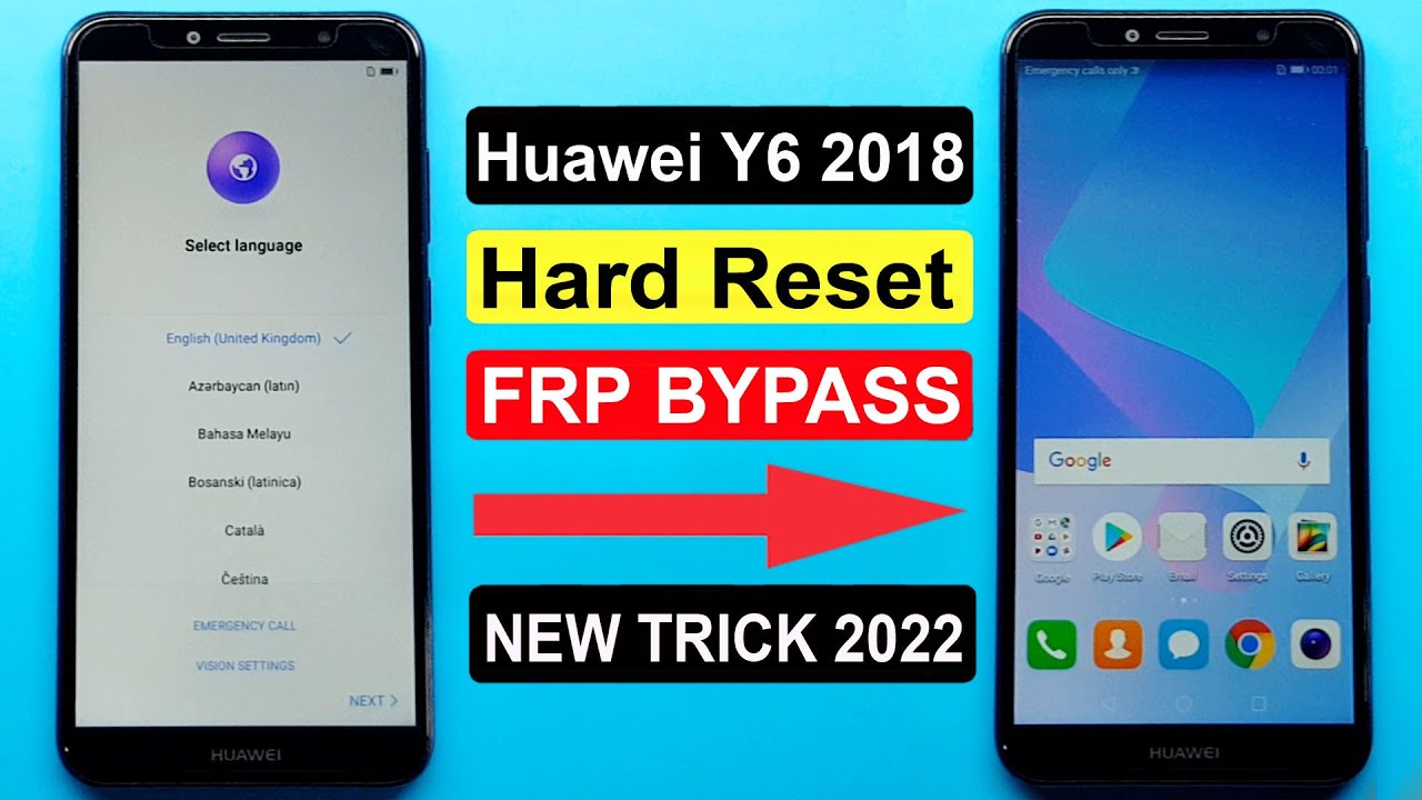 Huawei Y6 2018 (ATU-L11) Hard Reset & FRP Bypass New Method 2022 Google Account Bypass Without Pc |