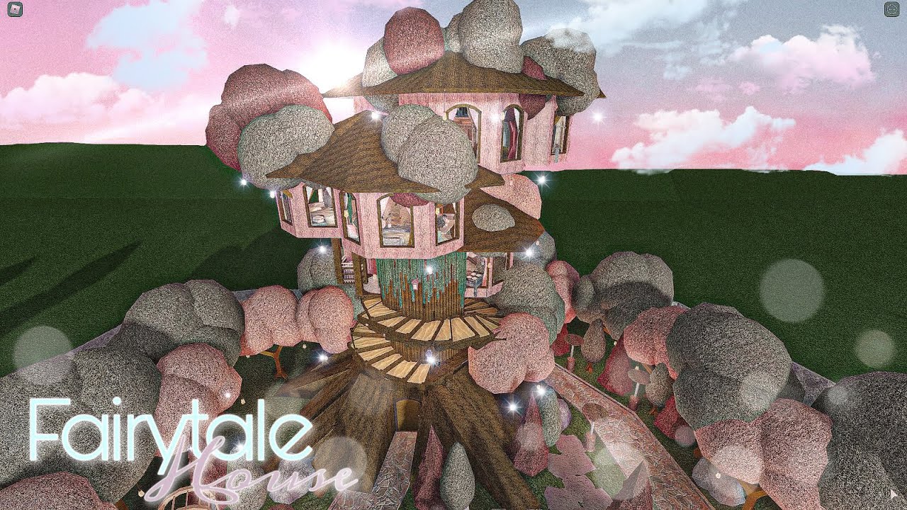 ROBLOX BLOXBURG: Fairytale Tree House  || House Build