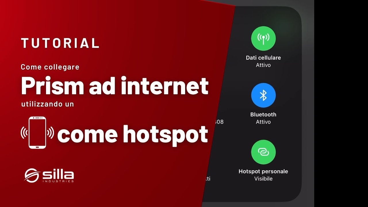 Come collegare Prism ad internet utilizzando un cellulare come hotspot