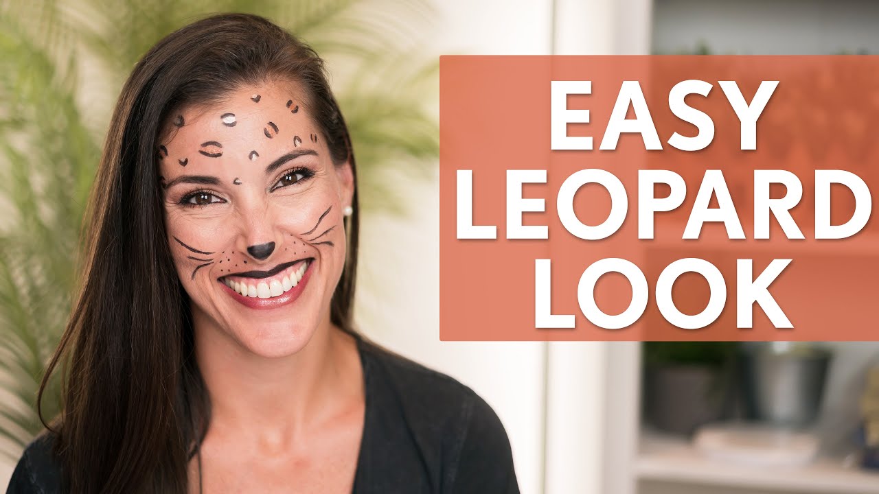 Легкий леопардовый макияж на Хэллоуин