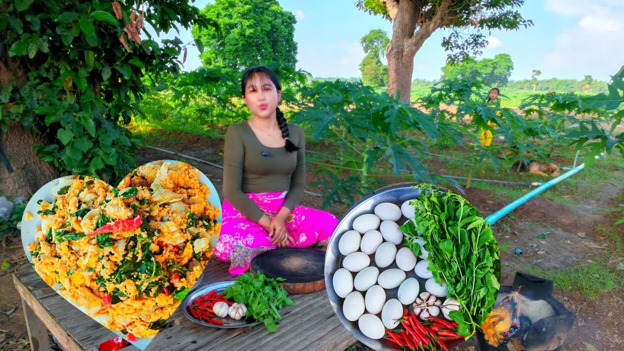 🥚😋How to fry eggs and pickles. #cooking #food #delicious #mukbang #eating #vegetables #streetfood  