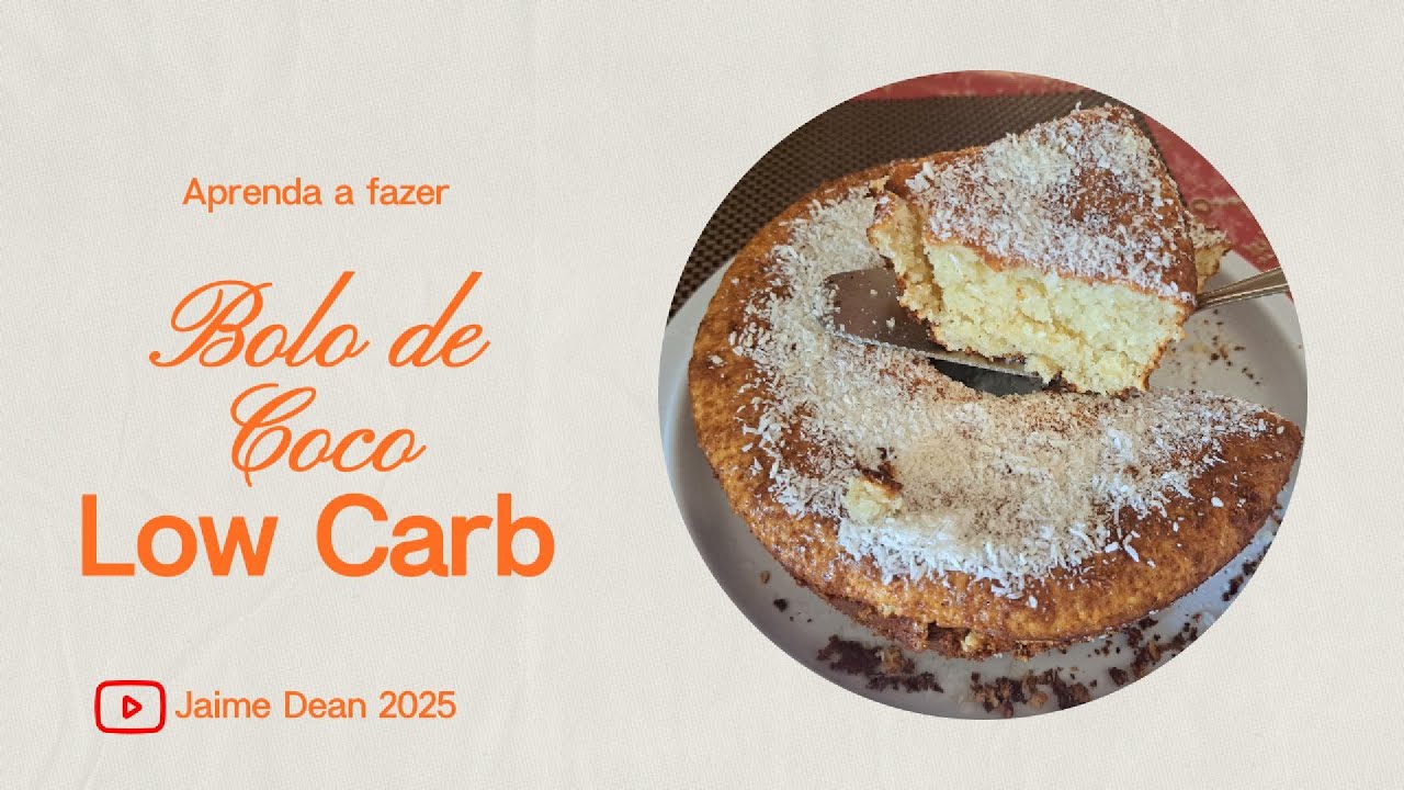 Esse Bolo de Coco Diet Ficou Incrível! Low Carb!