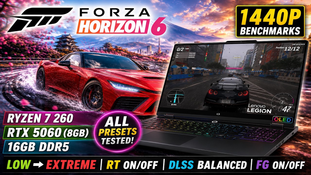 Forza Horizon 6 | RTX 5060 + Ryzen 7 | 1440p Benchmark Test!