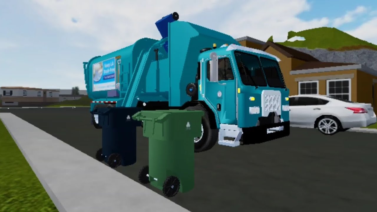 Garbage Trucks in Roblox (4) - Pete 320 Collecting Recycle