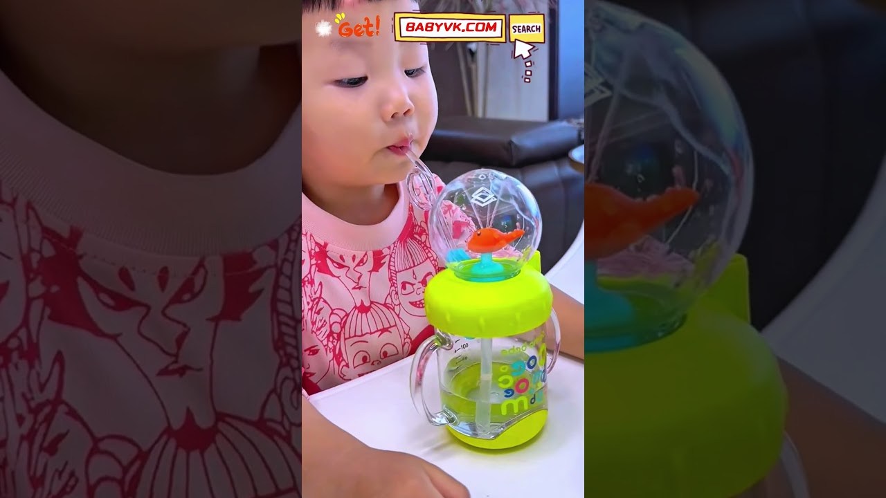 Baby Whale Fountain Cup: Adorable Straw Cup, Make Hydration Fun for Kids Every Day #Baby #Parenting