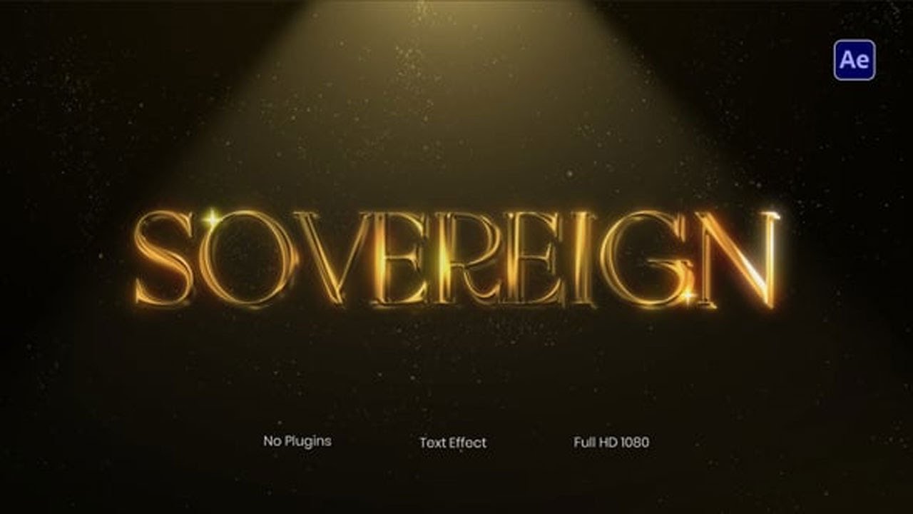 Gold Text Animation | Luxurious Metallic Title Reveal ( After Effects )