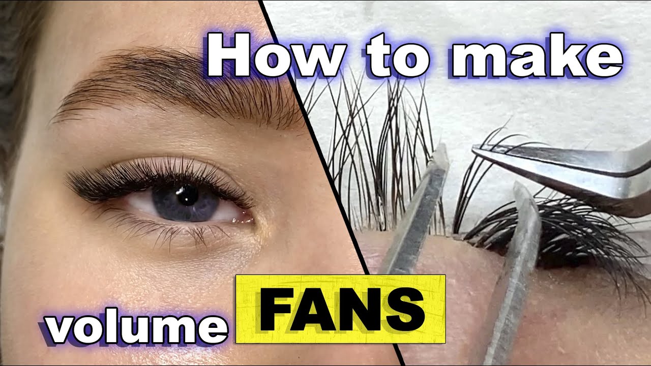 HOW TO MAKE VOLUME FANS / Mix C and L curl / Eyelash extension 2D