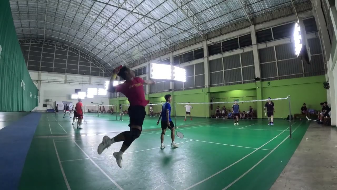 #เพิ่มสุข [Drunker Badminton] Game4 Beer Ya VS Chain Koh   4K