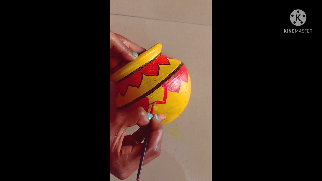 How To Decorate Pot At Home | Navratri Kalash Decoration | Matki Decoration Ideas |Easy Pot Painting