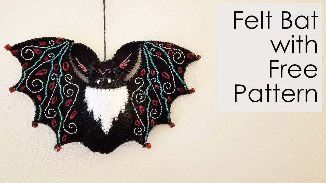 Spooky Cute Felt Bat Decorations - Free Pattern!