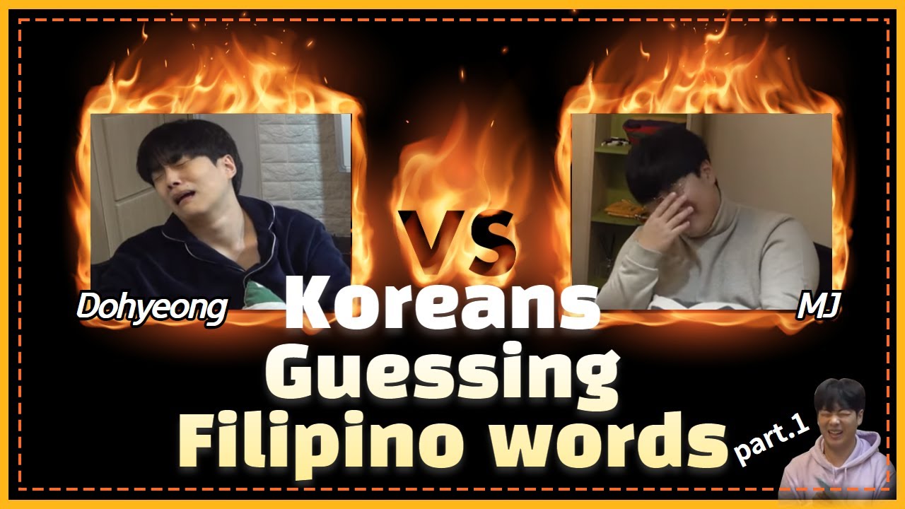 Koreans guessing Filipino words! (part. 1)