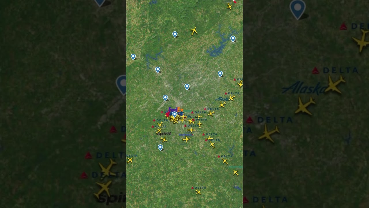 1 hour of traffic at Atlanta Hartsfield-Jackson Int&rsquo;l airport🇺🇸
