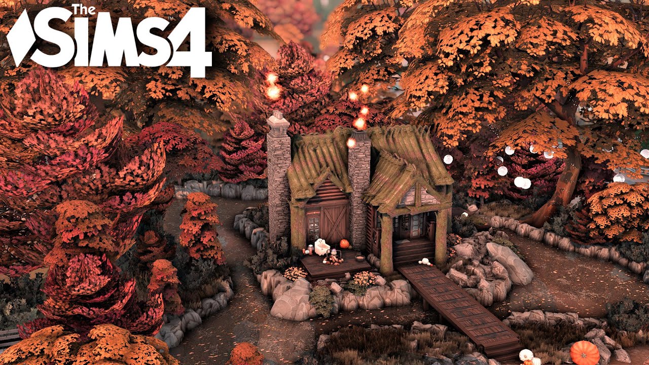 Cozy Autumn Cottage  | No CC | The sims 4 | Stop motion Speed build