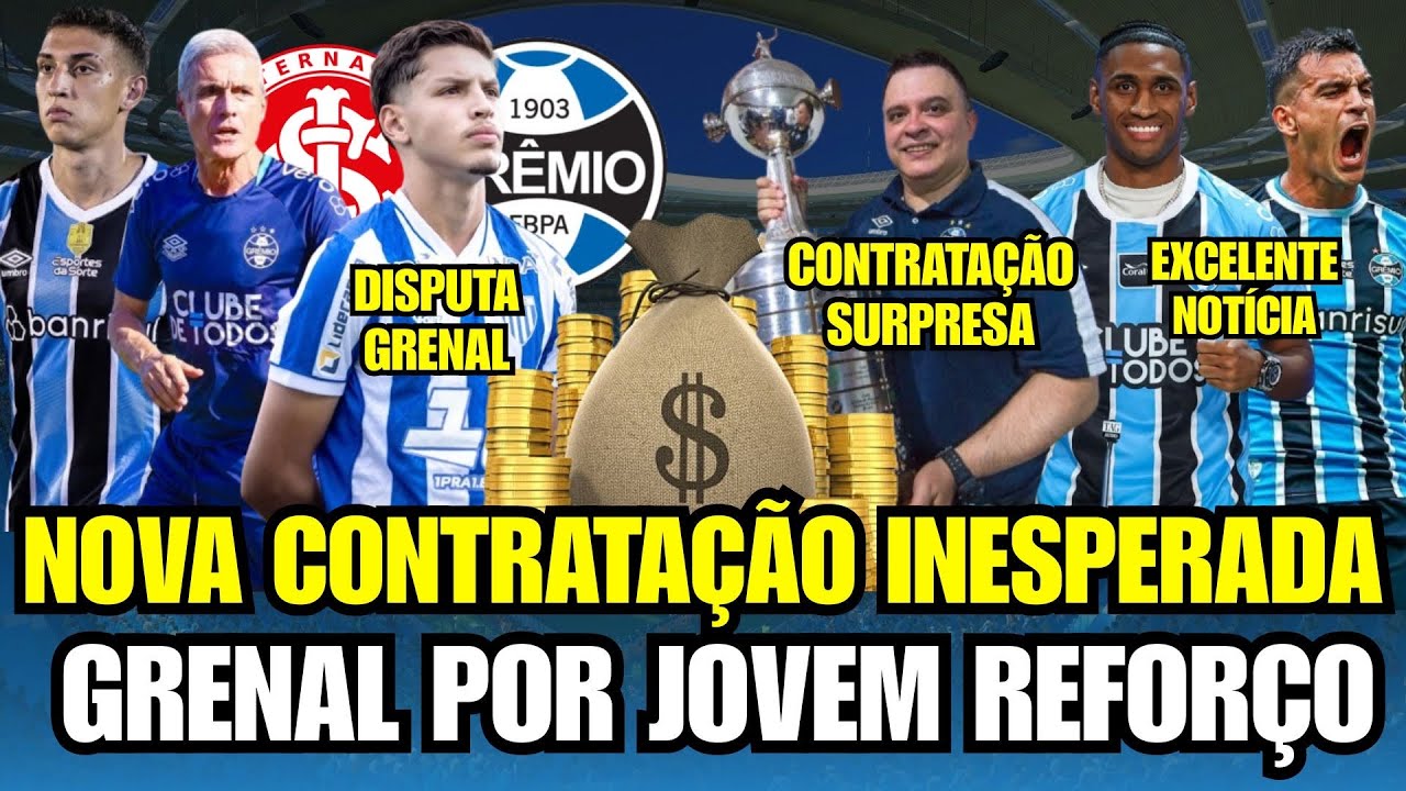 🚨 CONTRATAÇÃO SURPRESA! GRÊMIO & INTER DISPUTAM REFORÇO | TETÊ VAI JOGAR!!! F5 SOBRE O TREINO!