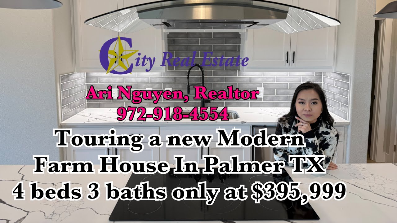 Touring a brand new Modern Farm House in Palmer TX 4 beds 3 baths listed only at $395,999