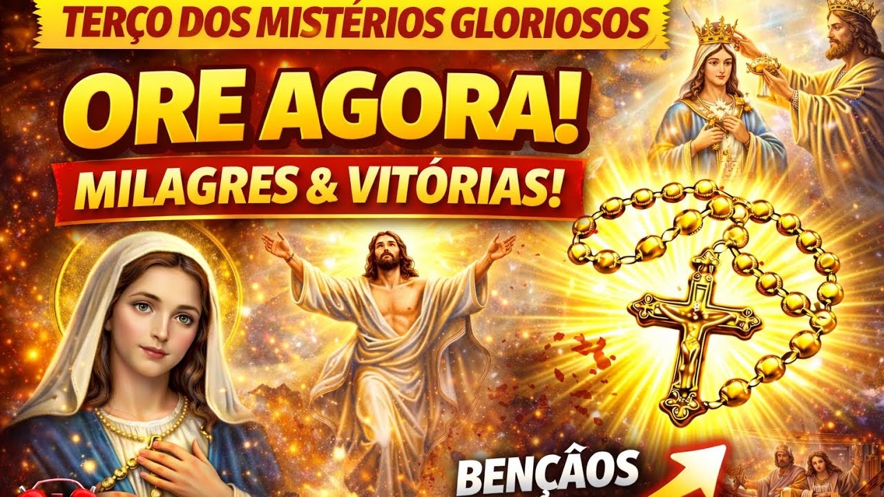 📿 TERÇO DOS MISTÉRIOS GLORIOSOS DE HOJE 🙏 ORAÇÃO PODEROSA QUE TRAZ PAZ E FÉ