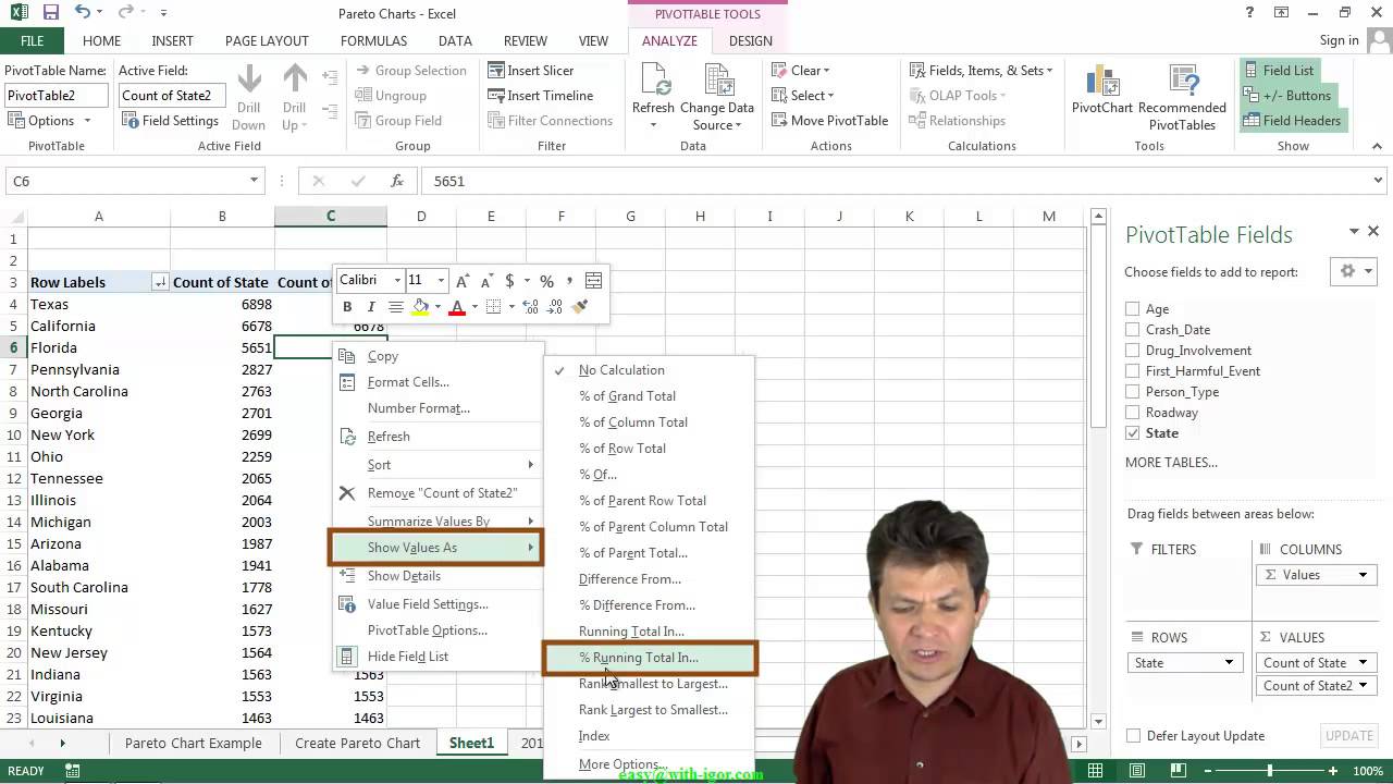 Excel Pareto Charts: Creating Pareto Charts With Pivot Tables in Excel