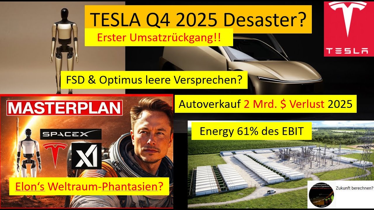 Tesla Q4 2025 - Desaster? - Elon's Weltraumphantasien? - Meine Meinung