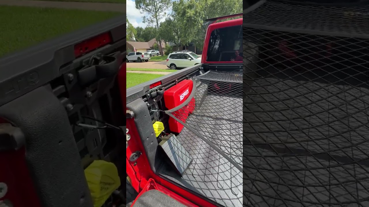 Cargo Net installed on my Jeep Gladiator JT Rubicon Firecracker4x4